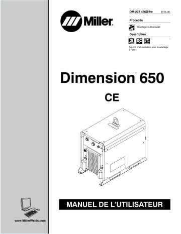 MG460576C | Manuel du propriétaire | Miller DIMENSION 650 CE Manuel utilisateur | Fixfr