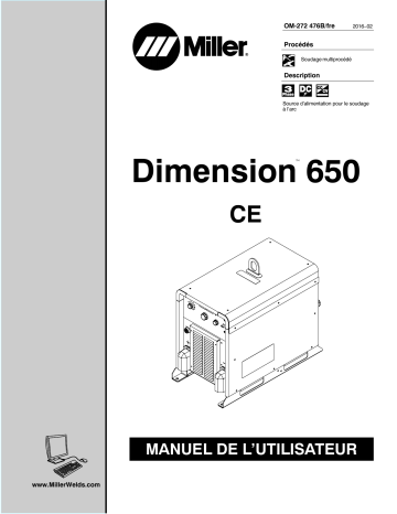 MG080573C | Manuel du propriétaire | Miller DIMENSION 650 CE Manuel utilisateur | Fixfr