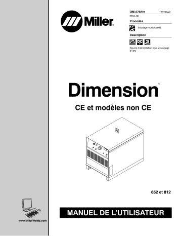 MG250035C | Manuel du propriétaire | Miller DIMENSION 652 Manuel utilisateur | Fixfr