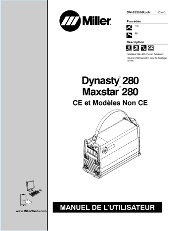 MJ060132L | Manuel du propriétaire | Miller MAXSTAR 280 Manuel utilisateur | Fixfr