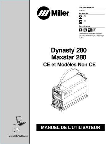 MH020453L | Manuel du propriétaire | Miller MAXSTAR 280 Manuel utilisateur | Fixfr