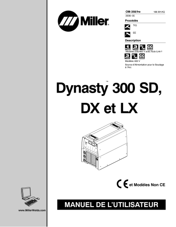 LG220806L | Manuel du propriétaire | Miller DYNASTY 300 DX Manuel utilisateur | Fixfr