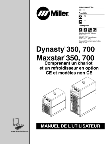 MA480056L | Manuel du propriétaire | Miller MAXSTAR 350 ALL OTHER CE AND NON-CE MODELS Manuel utilisateur | Fixfr