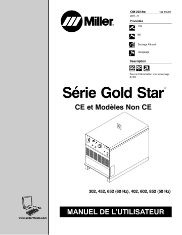 MC010831U | Manuel du propriétaire | Miller GOLDSTAR 852 Manuel utilisateur | Fixfr