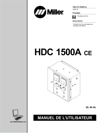 LK200413V | Manuel du propriétaire | Miller HDC 1500A CE Manuel utilisateur | Fixfr