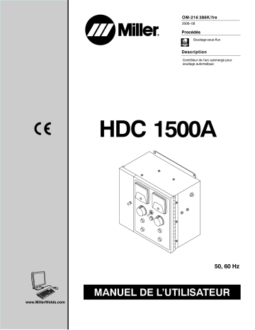 LG340275C | Manuel du propriétaire | Miller HDC 1500A CE Manuel utilisateur | Fixfr
