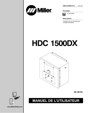 MG320103G | Manuel du propriétaire | Miller HDC 1500DX CE Manuel utilisateur | Fixfr