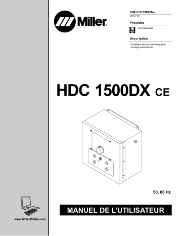MD160075V | Manuel du propriétaire | Miller HDC 1500DX CE Manuel utilisateur | Fixfr