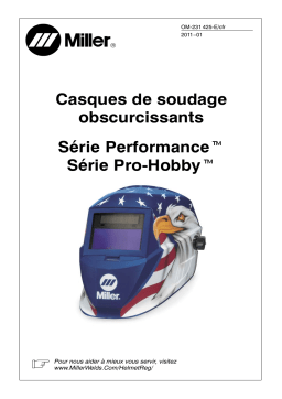 Miller HELMET PRO-HOBBY/PERFORMANCE Manuel utilisateur