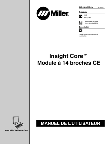 MF411501U | Manuel du propriétaire | Miller INSIGHT CORE 14-PIN MODULE CE Manuel utilisateur | Fixfr