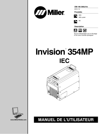 MA420685A | Manuel du propriétaire | Miller INVISION 354MP CE Manuel utilisateur | Fixfr