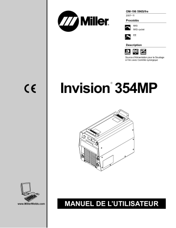 LH480863A | Manuel du propriétaire | Miller INVISION 354MP CE Manuel utilisateur | Fixfr