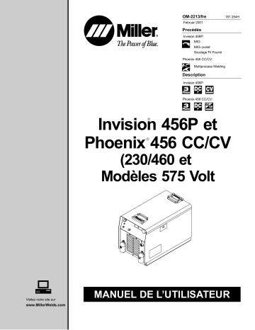 LB002993 | Manuel du propriétaire | Miller INVISION 456P Manuel utilisateur | Fixfr