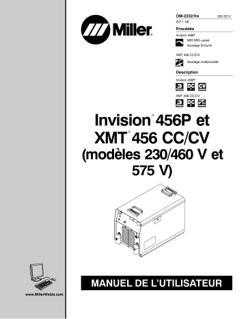 MB450126A | Manuel du propriétaire | Miller INVISION 456P (230/460 575 VOLT) Manuel utilisateur | Fixfr