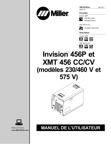 LF410236A | Manuel du propriétaire | Miller INVISION 456P (230/460 575 VOLT) Manuel utilisateur | Fixfr