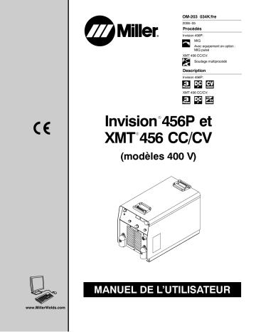 LG220566A | Manuel du propriétaire | Miller INVISION 456P (400 VOLT) CE Manuel utilisateur | Fixfr
