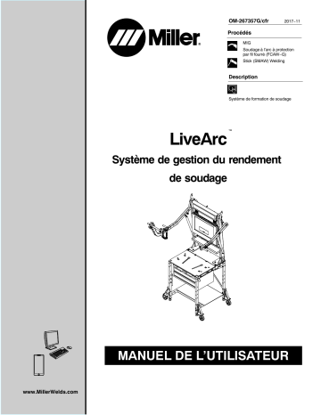 MH445003D | Manuel du propriétaire | Miller LIVEARC WELDING PERFORMANCE MANAGEMENT SYSTEM Manuel utilisateur | Fixfr