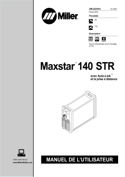 Miller MAXSTAR 140 STR Manuel utilisateur