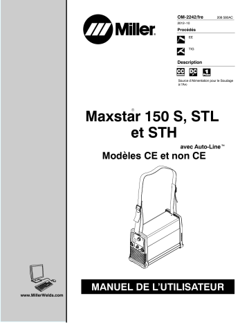 MC460580J | Manuel du propriétaire | Miller MAXSTAR 150 STL Manuel utilisateur | Fixfr