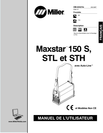 LJ070165J | Manuel du propriétaire | Miller MAXSTAR 150 STL Manuel utilisateur | Fixfr