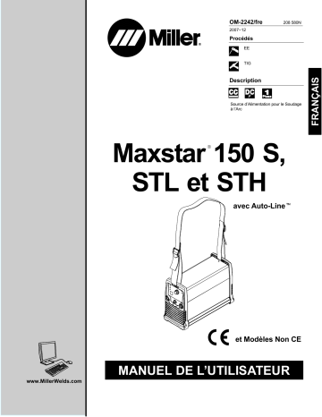 LH500215J | Manuel du propriétaire | Miller MAXSTAR 150 STL Manuel utilisateur | Fixfr