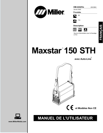 LF090160 | Manuel du propriétaire | Miller MAXSTAR 150 STH Manuel utilisateur | Fixfr