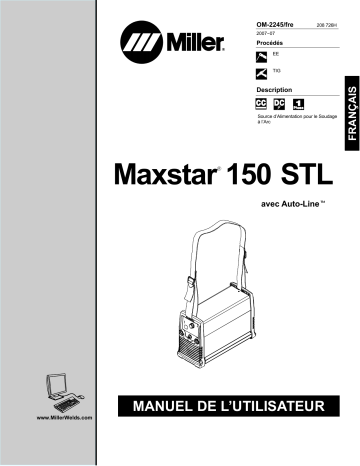 LH250191M | Manuel du propriétaire | Miller MAXSTAR 150 STL Manuel utilisateur | Fixfr