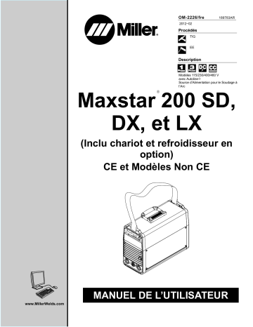 MC220449L | Manuel du propriétaire | Miller MAXSTAR 200 SERIES Manuel utilisateur | Fixfr