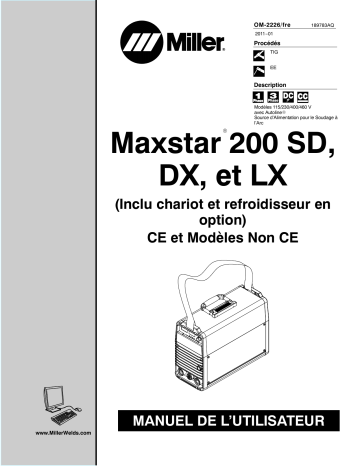 MB260003L | Manuel du propriétaire | Miller MAXSTAR 200 SERIES Manuel utilisateur | Fixfr