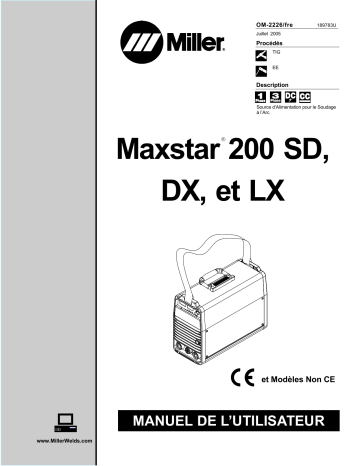 LF303893 | Manuel du propriétaire | Miller MAXSTAR 200 SERIES Manuel utilisateur | Fixfr