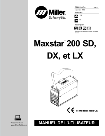 KA000000 | Manuel du propriétaire | Miller MAXSTAR 200 SERIES Manuel utilisateur | Fixfr