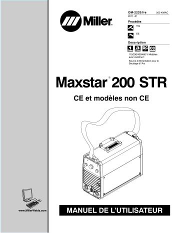 MB260003L | Manuel du propriétaire | Miller MAXSTAR 200 STR Manuel utilisateur | Fixfr