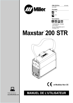 Miller MAXSTAR 200 STR Manuel utilisateur