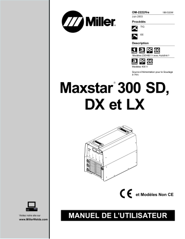 LC573858 | Manuel du propriétaire | Miller MAXSTAR 300 DX Manuel utilisateur | Fixfr