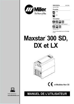 Miller MAXSTAR 300 DX Manuel utilisateur