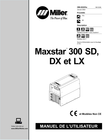 LB332848 | Manuel du propriétaire | Miller MAXSTAR 300 DX Manuel utilisateur | Fixfr