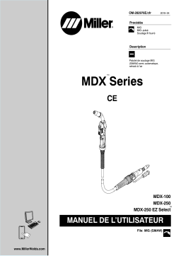 Miller MDX-100 Manuel utilisateur