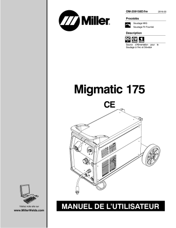 MG088188D | Manuel du propriétaire | Miller MIGMATIC 175 CE Manuel utilisateur | Fixfr