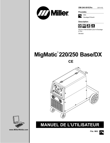 MD088326D | Manuel du propriétaire | Miller MIGMATIC 220 BASE/DX Manuel utilisateur | Fixfr