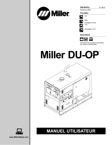 LF310974 | Manuel du propriétaire | Miller MILLER DU-OP (DEUTZ F3L912 ENGINE) Manuel utilisateur | Fixfr