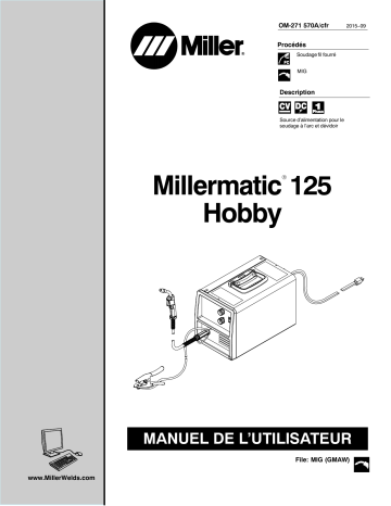 MF295000Y | Manuel du propriétaire | Miller MILLERMATIC 125 HOBBY Manuel utilisateur | Fixfr