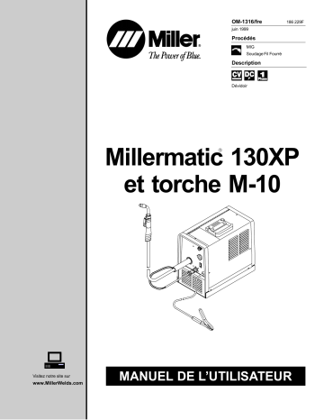 KK110539 | Manuel du propriétaire | Miller MILLERMATIC 130XP Manuel utilisateur | Fixfr