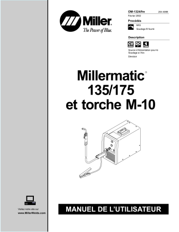 LC071291 | Manuel du propriétaire | Miller MILLERMATIC 135 AND M-10 GUN Manuel utilisateur | Fixfr