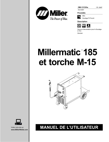 LB109332 | Manuel du propriétaire | Miller MILLERMATIC 185 Manuel utilisateur | Fixfr