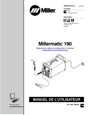 MG461704N | Manuel du propriétaire | Miller MILLERMATIC 190 Manuel utilisateur | Fixfr