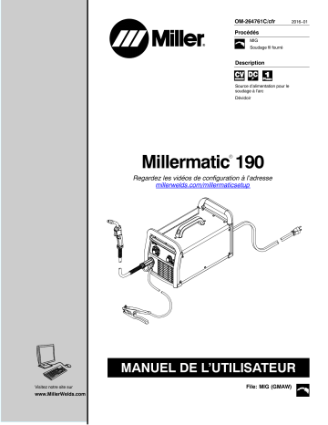 MF231606N | Manuel du propriétaire | Miller MILLERMATIC 190 Manuel utilisateur | Fixfr