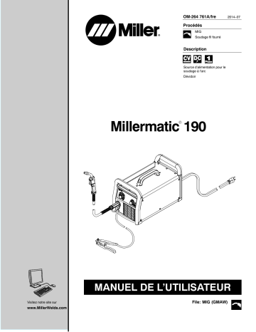 ME271070N | Manuel du propriétaire | Miller MILLERMATIC 190 Manuel utilisateur | Fixfr