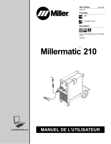 LH100833B | Manuel du propriétaire | Miller MILLERMATIC 210 Manuel utilisateur | Fixfr