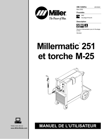 LC141473 | Manuel du propriétaire | Miller MILLERMATIC 251 Manuel utilisateur | Fixfr