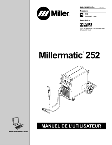 LH041721B | Manuel du propriétaire | Miller MILLERMATIC 252 Manuel utilisateur | Fixfr